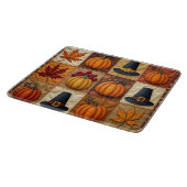 Thanksgiving Quilt Glass Cutting Board カッティングボード (角)