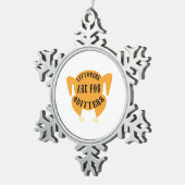 Thanksgiving Quote Essential - Leftovers Are For Q スノーフレークピューターオーナメント (右)