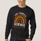 Thanksgiving Rainbow Leopard One Thankful Science スウェットシャツ (正面)