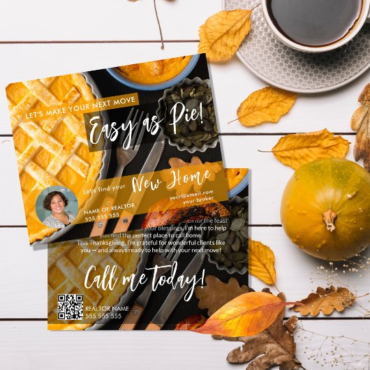 Thanksgiving Real Estate Postcard, Let’s Make You チラシ