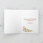 Thanksgiving Rustic Watercolor Folded Holiday Card シーズンカード (内部)
