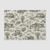 Thanksgiving Sage Green Harvest Toile 薄葉紙 (正面)