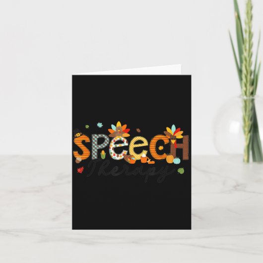 Thanksgiving Speech Therapy Thankful Slp Turkey Sp カード (正面)