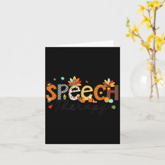 Thanksgiving Speech Therapy Thankful Slp Turkey Sp カード (黄色い花)