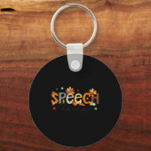 Thanksgiving Speech Therapy Thankful Slp Turkey Sp キーホルダー (正面)