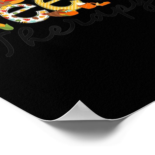 Thanksgiving Speech Therapy Thankful Slp Turkey Sp ポスター (角)