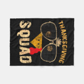 Thanksgiving Squad Turkey Day Fall Matching Women フリースブランケット (正面(横))