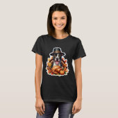 Thanksgiving Staffordshire Bull Terrier Dog Owner Tシャツ (正面フル)