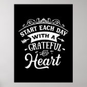 Thanksgiving Start Each Day With A Grateful Heart ポスター (正面)