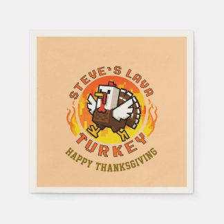 Thanksgiving Steve's Lava Turkey Plate スタンダードカクテルナプキン