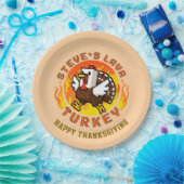 Thanksgiving Steve's Lava Turkey Plate ペーパープレート (パーティー)
