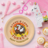 Thanksgiving Steve's Lava Turkey Plate ペーパープレート (パーティー)