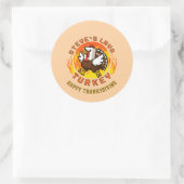 Thanksgiving Steve's Lava Turkey Plate ラウンドシール (バッグ)