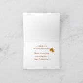 Thanksgiving SunflowerのPhlebotomist恵み カード (内部)