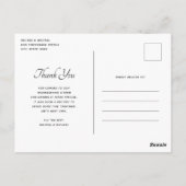 Thanksgiving Table Elegant Place Setting Thank You ポストカード (裏面)