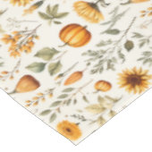 Thanksgiving Tablecloth Decor Pumpkins, Sunflowers テーブルクロス (アングル)
