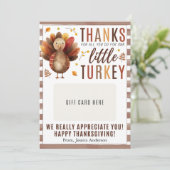 Thanksgiving Teacher Appreciation Gift Card Holder 招待状 (スタンド正面)