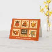 Thanksgiving Teacher Stamp Collage | Fall カード (黄色い花)