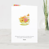 Thanksgiving Teacup Beautiful Day Blessings Card カード (裏面)