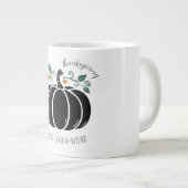 Thanksgiving,Thankful Grateful Blessed ジャンボコーヒーマグカップ (正面右)