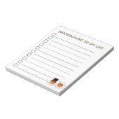 「Thanksgiving To Do List」メモ帳 ノートパッド (回転)