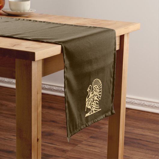 THANKSGIVING TRADITIONAL TURKY table cloth ショートテーブルランナー (インサイチュ)