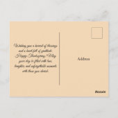 Thanksgiving Turkey Border ポストカード (裏面)