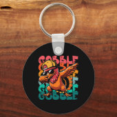 Thanksgiving Turkey Dab Gobble Funny Toddler Boys  キーホルダー (正面)
