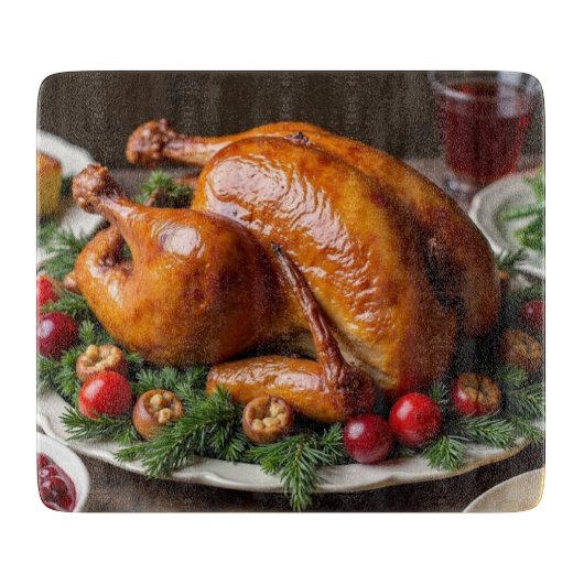Thanksgiving Turkey Decorative Cutting Board カッティングボード (正面)