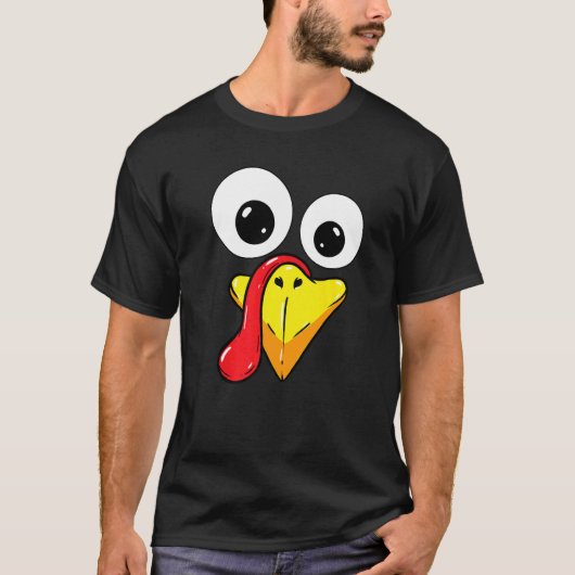 Thanksgiving Turkey Face Matching Family Costume K Tシャツ (正面)