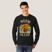 Thanksgiving  Turkey Fake Cat Retro Tシャツ (正面フル)