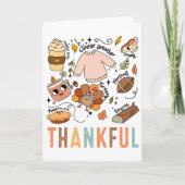 Thanksgiving Turkey Fall Thankful Graphic Familywo カード (正面)