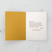 Thanksgiving Turkey Feast In Window シーズンカード (内部)