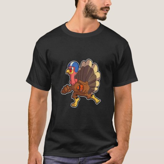 Thanksgiving Turkey Football Player  Men Women Kid Tシャツ (正面)