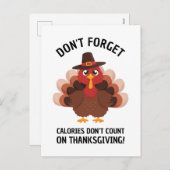 Thanksgiving Turkey Humor Funny Fall Joke シーズンポストカード (正面/裏面)
