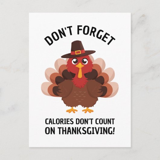 Thanksgiving Turkey Humor Funny Fall Joke シーズンポストカード (正面)