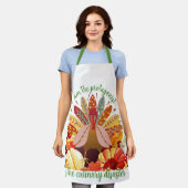 Thanksgiving Turkey in Autumn Paradise エプロン (着用した状態)