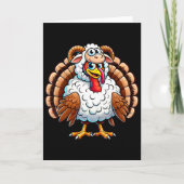Thanksgiving Turkey In Sheep Disguise Funny Holida カード (正面)