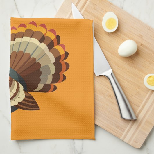 Thanksgiving Turkey Kitchen Towel キッチンタオル (四つ折り)