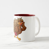 Thanksgiving Turkey Leopard Autumn Cup Coquette ツートーンマグカップ (正面右)