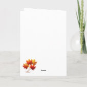 Thanksgiving Turkey Made of Vegetables カード (裏面)