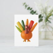 Thanksgiving Turkey Made of Vegetables ポストカード (スタンド正面)
