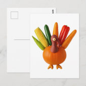 Thanksgiving Turkey Made of Vegetables ポストカード (正面/裏面)
