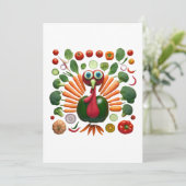 Thanksgiving Turkey Made of Vegetables 招待状 (スタンド正面)