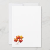 Thanksgiving Turkey Made of Vegetables 招待状 (裏面)