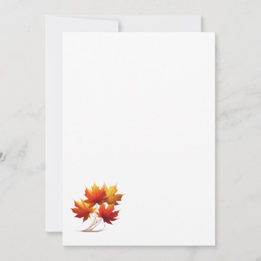 Thanksgiving Turkey Made of Vegetables 招待状 (裏面)