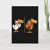 Thanksgiving Turkey No Thanks Grumpy Halloween Fun カード (正面)