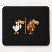 Thanksgiving Turkey No Thanks Grumpy Halloween Fun マウスパッド (正面)