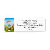 Thanksgiving Turkey Parachuting into Military Base ラベル (正面)