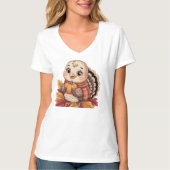 Thanksgiving turkey pumpkin fall leaves tシャツ (正面)